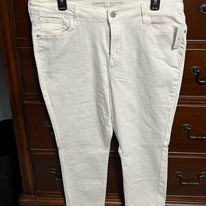 White Old Navy Rockstar Jean Pants